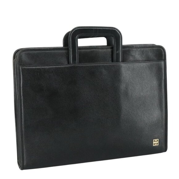 GIVENCHY Hand Bag Leather Black Auth bs21067 - Picture 1 of 16